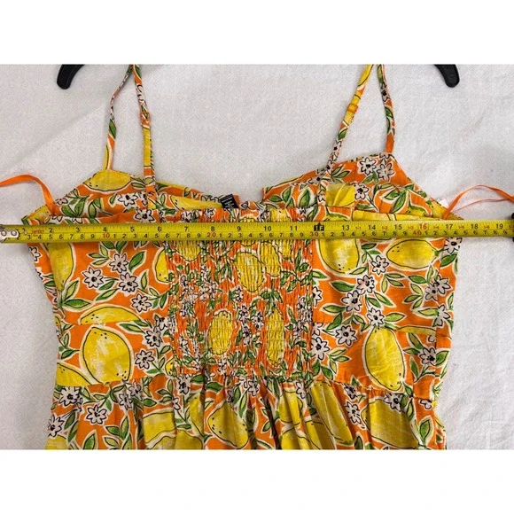 Aqua Yellow Floral Midi Dress - Picture 7 of 9